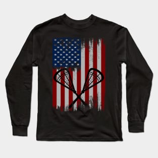 lacrosse usa Long Sleeve T-Shirt